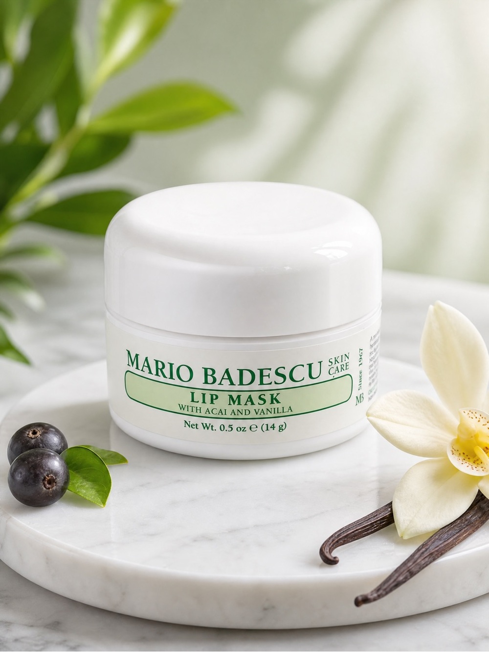Mario Badescu Lip Mask with Acai & Vanilla 0.5 oz Overnight Lip Treatment New
